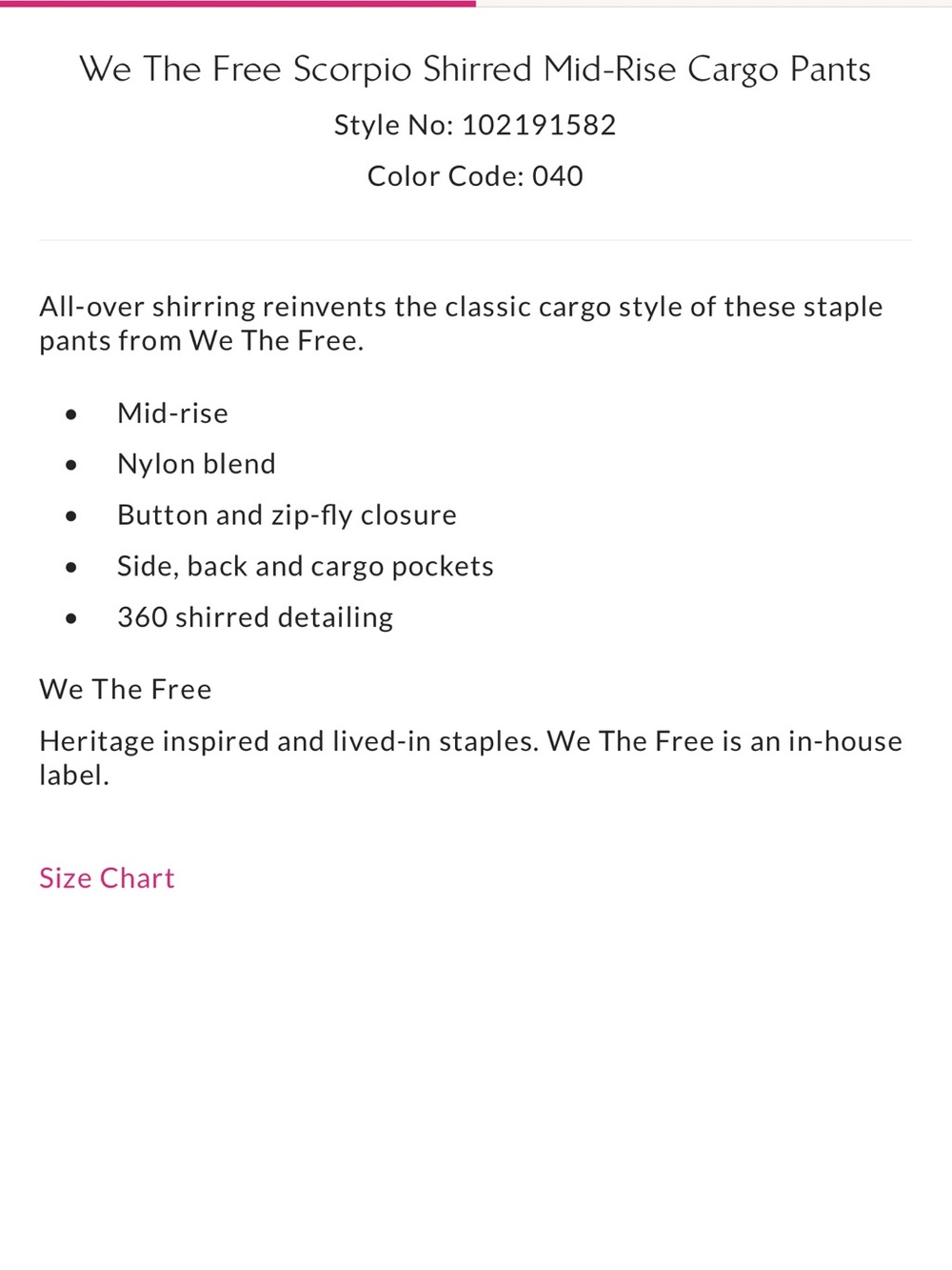 We The Free Scorpio Shirred Cargo Pants - Dusty Blue - Picture 5 of 12